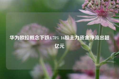 华为欧拉概念下跌4.78% 16股主力资金净流出超亿元  第1张