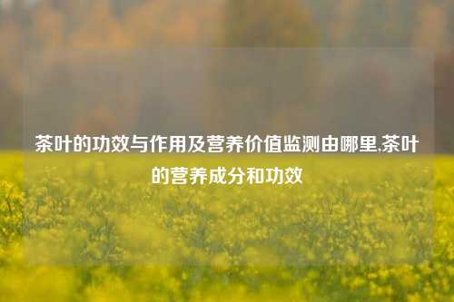 茶叶的功效与作用及营养价值监测由哪里,茶叶的营养成分和功效  第1张