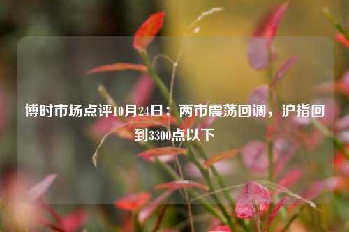 博时市场点评10月24日：两市震荡回调，沪指回到3300点以下  第1张