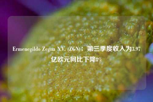 Ermenegildo Zegna N.V. (ZGN)：第三季度收入为3.97亿欧元同比下降8%