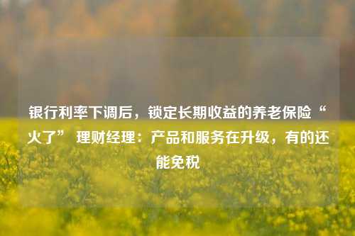 银行利率下调后，锁定长期收益的养老保险“火了” 理财经理：产品和服务在升级，有的还能免税  第1张