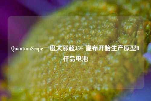 QuantumScape一度大涨超35% 宣布开始生产原型B样品电池  第1张