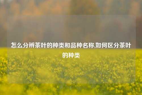 怎么分辨茶叶的种类和品种名称,如何区分茶叶的种类