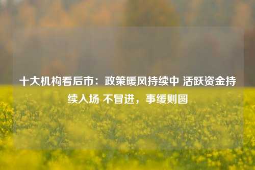 十大机构看后市：政策暖风持续中 活跃资金持续入场 不冒进，事缓则圆  第1张