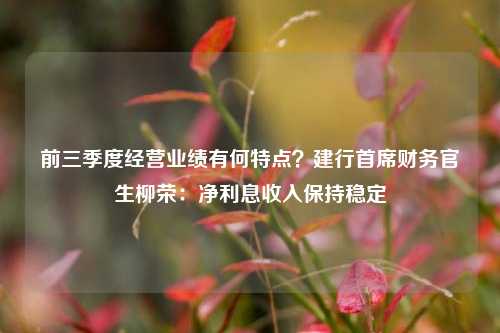 前三季度经营业绩有何特点？建行首席财务官生柳荣：净利息收入保持稳定  第1张