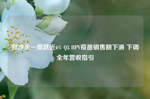 默沙东一度跌近6% Q3 HPV疫苗销售额下滑 下调全年营收指引  第1张