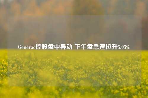 Generac控股盘中异动 下午盘急速拉升5.03%  第1张