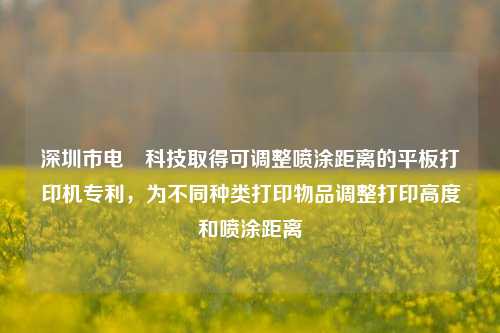 深圳市电錿科技取得可调整喷涂距离的平板打印机专利，为不同种类打印物品调整打印高度和喷涂距离