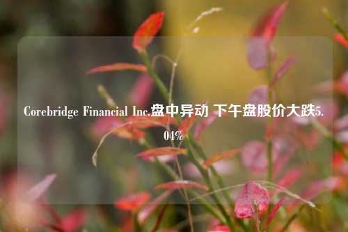 Corebridge Financial Inc.盘中异动 下午盘股价大跌5.04%  第1张