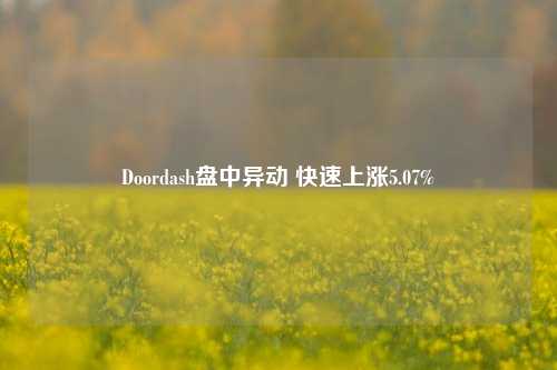 Doordash盘中异动 快速上涨5.07%  第1张