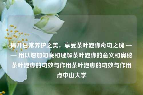 揭开日常养护之美，享受茶叶泡脚奇功之瑰 —— 用以增加知晓和理解茶叶泡脚的意义和奥秘茶叶泡脚的功效与作用茶叶泡脚的功效与作用点中山大学