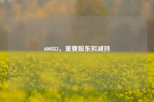 600883，重要股东拟减持