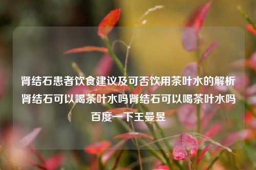 肾结石患者饮食建议及可否饮用茶叶水的解析肾结石可以喝茶叶水吗肾结石可以喝茶叶水吗百度一下王曼昱