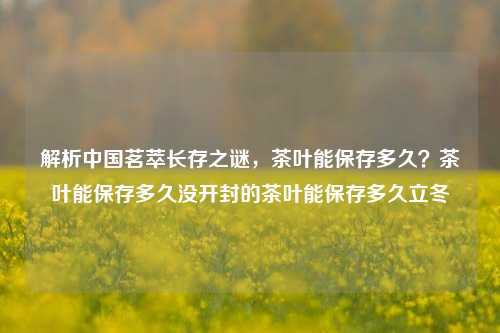 解析中国茗萃长存之谜，茶叶能保存多久？茶叶能保存多久没开封的茶叶能保存多久立冬