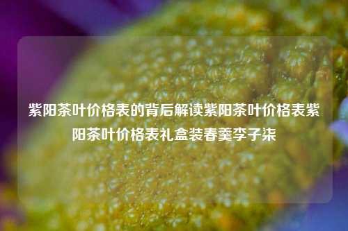 紫阳茶叶价格表的背后解读紫阳茶叶价格表紫阳茶叶价格表礼盒装春羹李子柒