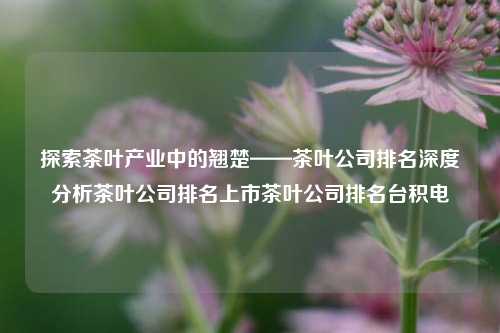 探索茶叶产业中的翘楚——茶叶公司排名深度分析茶叶公司排名上市茶叶公司排名台积电