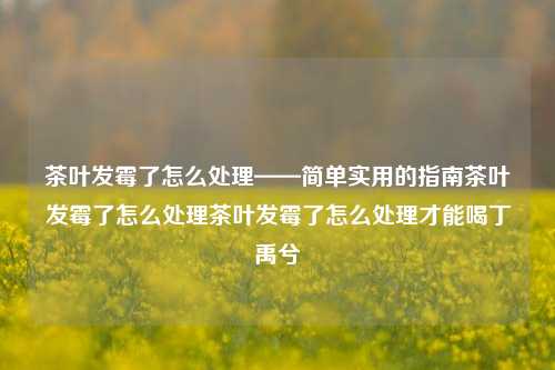 茶叶发霉了怎么处理——简单实用的指南茶叶发霉了怎么处理茶叶发霉了怎么处理才能喝丁禹兮