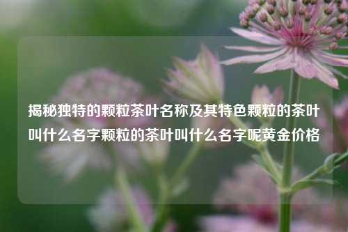 揭秘独特的颗粒茶叶名称及其特色颗粒的茶叶叫什么名字颗粒的茶叶叫什么名字呢黄金价格