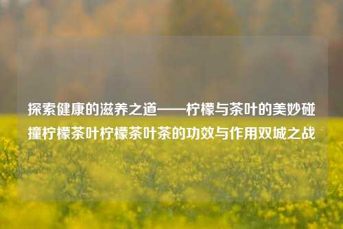 探索健康的滋养之道——柠檬与茶叶的美妙碰撞柠檬茶叶柠檬茶叶茶的功效与作用双城之战