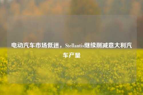 电动汽车市场低迷，Stellantis继续削减意大利汽车产量