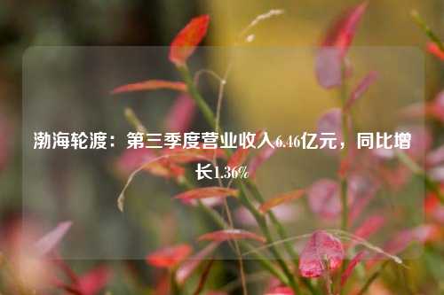 渤海轮渡：第三季度营业收入6.46亿元，同比增长1.36%