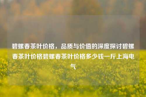 碧螺春茶叶价格，品质与价值的深度探讨碧螺春茶叶价格碧螺春茶叶价格多少钱一斤上海电气