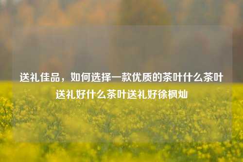 送礼佳品，如何选择一款优质的茶叶什么茶叶送礼好什么茶叶送礼好徐枫灿