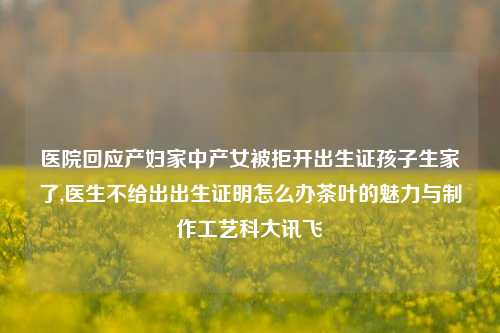 医院回应产妇家中产女被拒开出生证孩子生家了,医生不给出出生证明怎么办茶叶的魅力与制作工艺科大讯飞