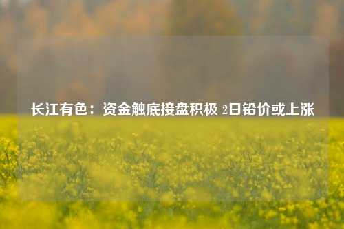 长江有色：资金触底接盘积极 2日铅价或上涨