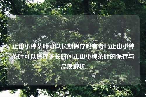 正山小种茶叶可以长期保存吗有毒吗正山小种茶叶可以保存多长时间正山小种茶叶的保存与品质解析