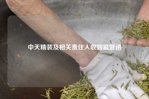 中天精装及相关责任人收到监管函