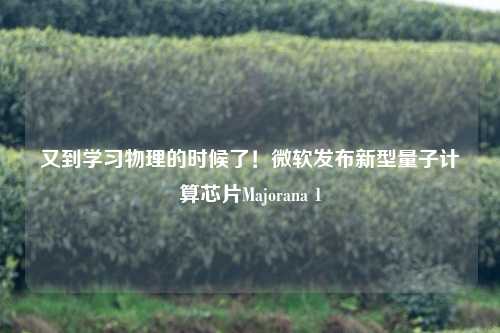 又到学习物理的时候了！微软发布新型量子计算芯片Majorana 1