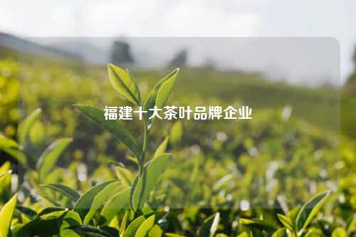 福建十大茶叶品牌企业